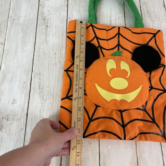 Disney Word / Land Mickey Mouse Pumpkin Trick Or Treat Halloween Bag Tote - Picture 8 of 9